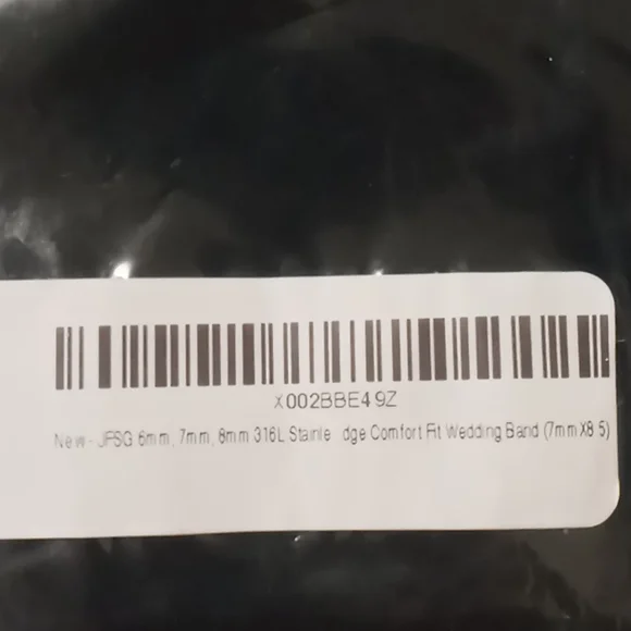 JFSG Wedding band stainless  size 8.5 - Picture 6 of 7